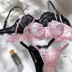 Lace Whisper Mesh Lingerie Set - Mivora