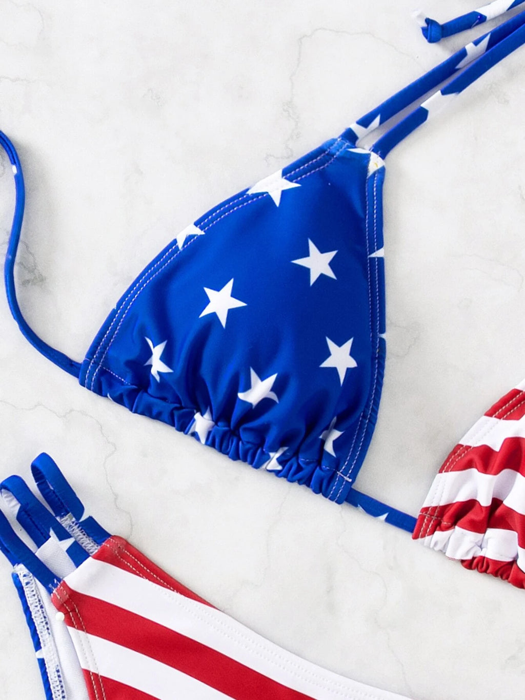 Rock your summer style with our 4th of July USA Flag Bikini Set! 🇺🇸🏖️ Perfect for beach days and summer fun!