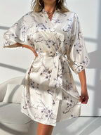 “Seraphine” Floral Satin Lounge Set