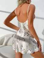 “Seraphine” Floral Satin Lounge Set