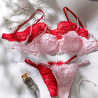 Lace Whisper Mesh Lingerie Set - Mivora
