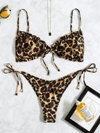 Leopard Print 2-Piece Bikini for Summer Beach Getaways