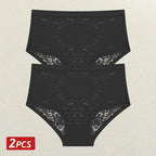 2pcs Women’s Floral Lace Panties | Elegant Women’s Underwear