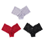 3pcs Women’s Lace Low Waist Panties | Sexy & Comfortable Set