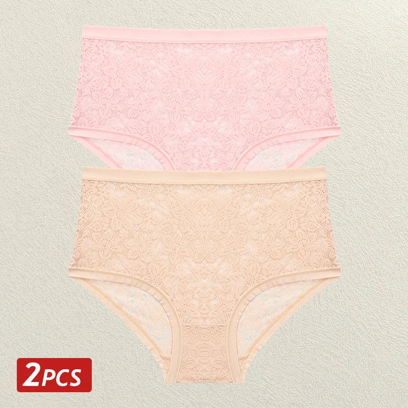 2pcs Women’s Floral Lace Panties | Elegant Women’s Underwear