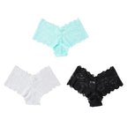 3pcs Women’s Lace Low Waist Panties | Sexy & Comfortable Set