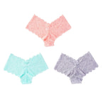 3pcs Women’s Lace Low Waist Panties | Sexy & Comfortable Set