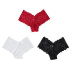 3pcs Women’s Lace Low Waist Panties | Sexy & Comfortable Set