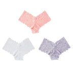 3pcs Women’s Lace Low Waist Panties | Sexy & Comfortable Set
