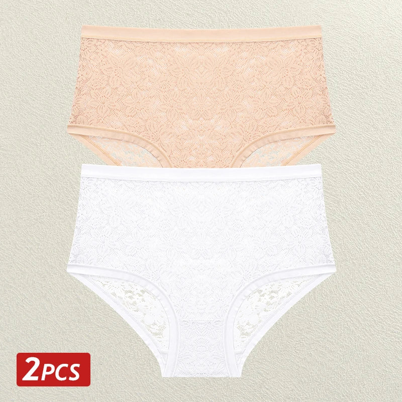 2pcs Women’s Floral Lace Panties | Elegant Women’s Underwear