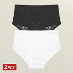 2pcs Women’s Floral Lace Panties | Elegant Women’s Underwear