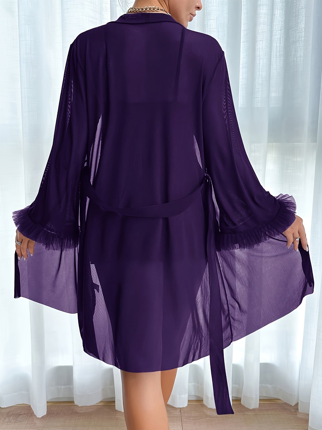 Lace-Trim Night Set for Elegant Sleepwear