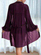 Lace-Trim Night Set for Elegant Sleepwear