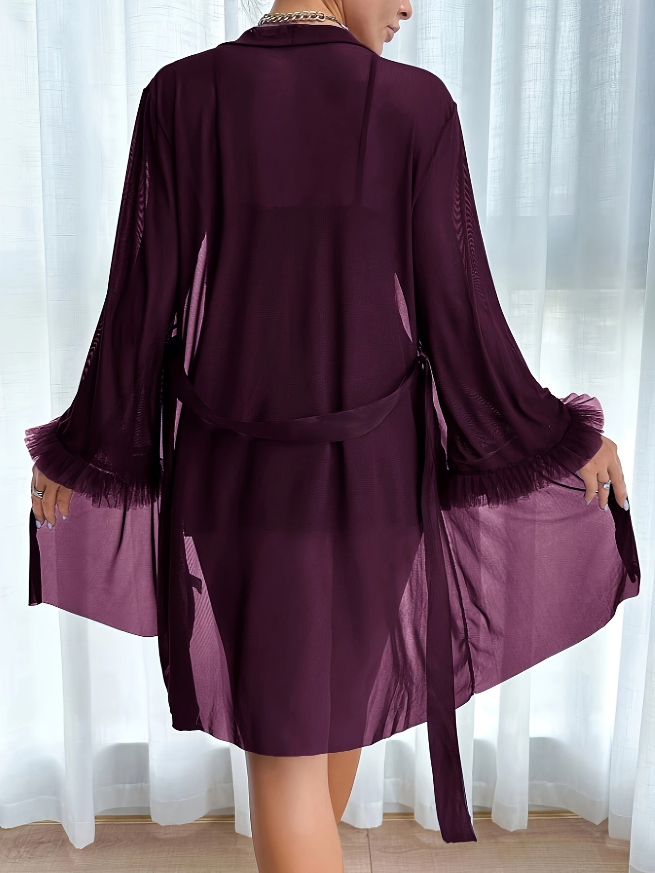 Lace-Trim Night Set for Elegant Sleepwear