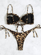 Leopard Print 2-Piece Bikini for Summer Beach Getaways