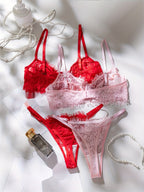 Lace Whisper Mesh Lingerie Set - Mivora