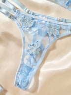 Mivora Sky Lace Corset and Thong Set