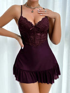 Lace-Trim Night Set for Elegant Sleepwear