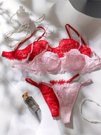 Lace Whisper Mesh Lingerie Set - Mivora