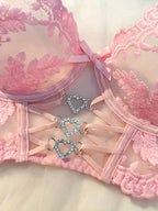 Premium Pink Floral Lingerie Set – Elegance Meets Seduction