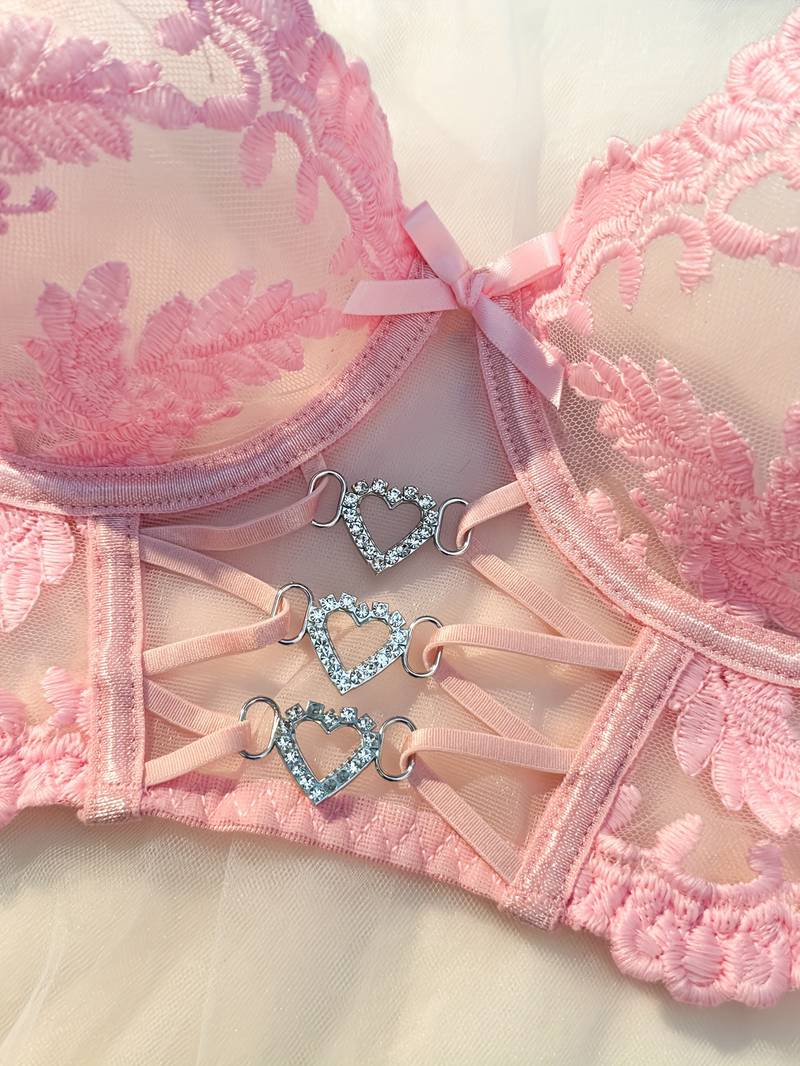 Premium Pink Floral Lingerie Set – Elegance Meets Seduction